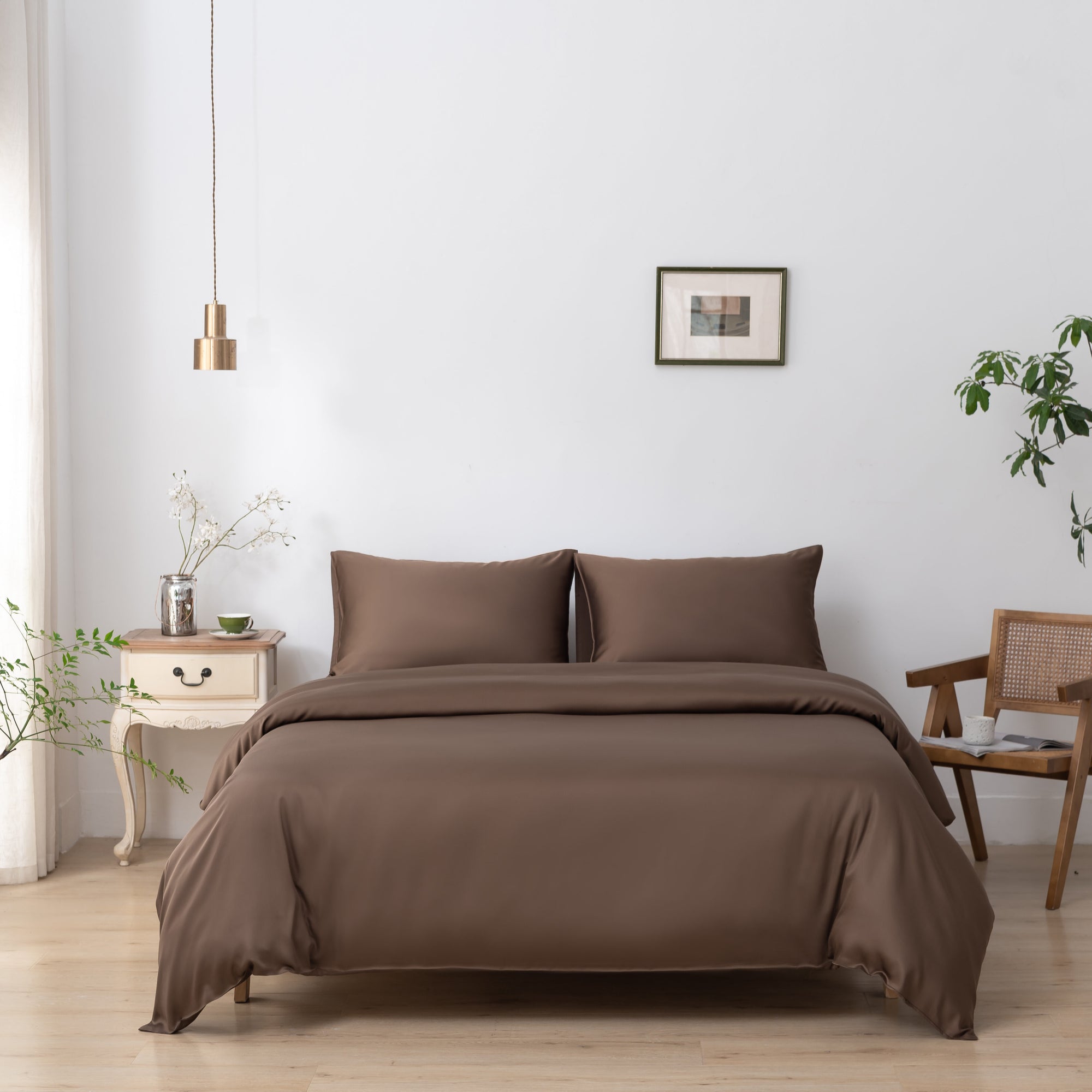 Tweepersoons Beddengoedset Xxl - Coffee Brown