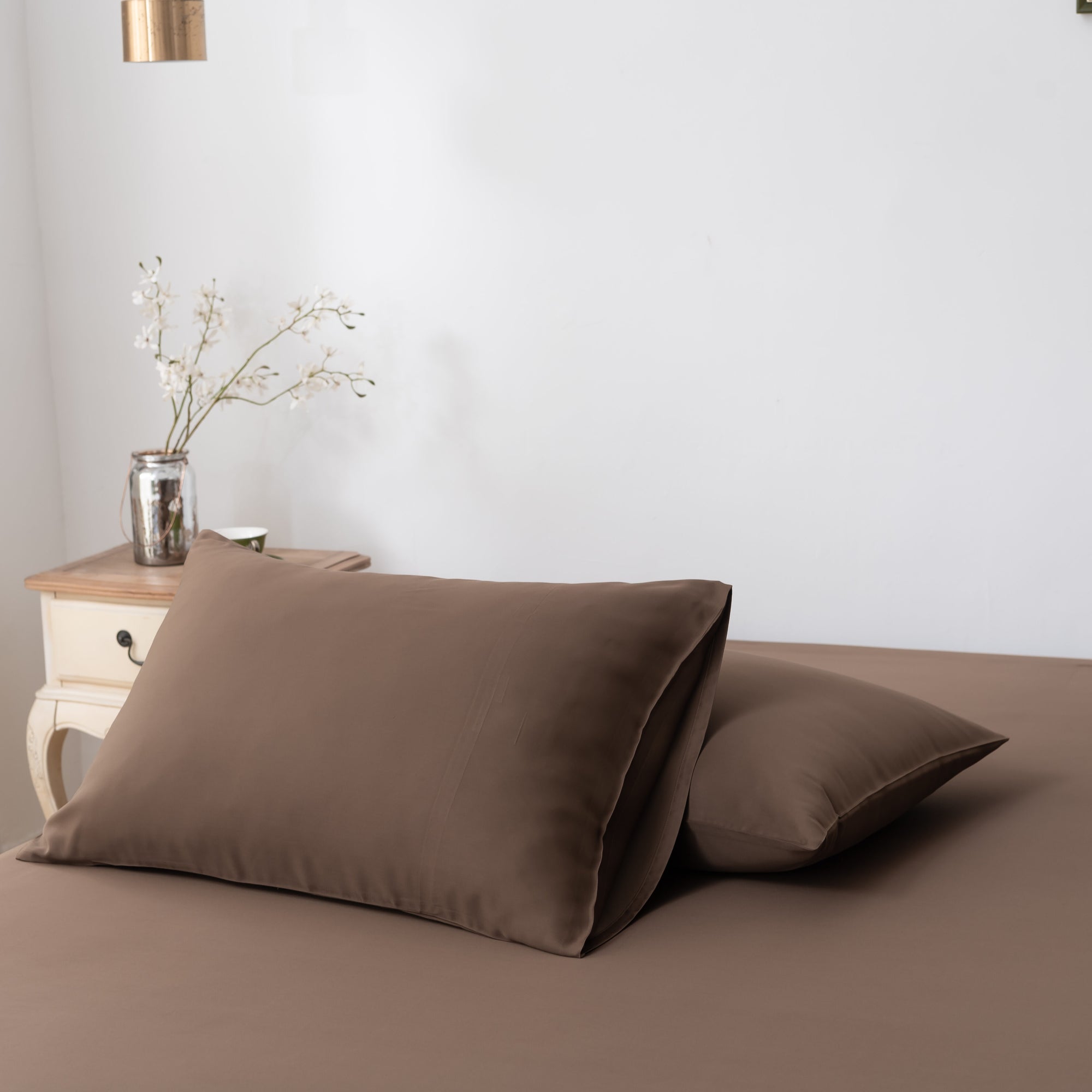 Tweepersoons Beddengoedset Xl - Coffee Brown